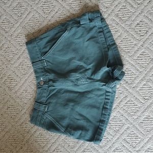 pacsun green jean shorts
